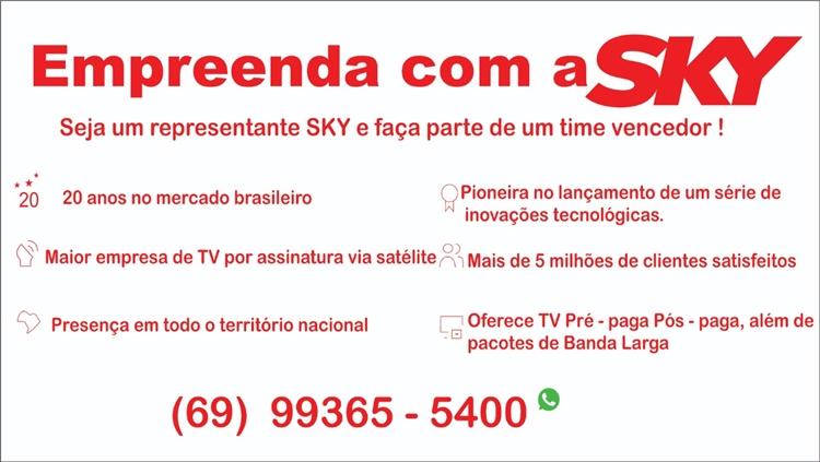 Seja um representante Sky e faça parte de um time vencedor